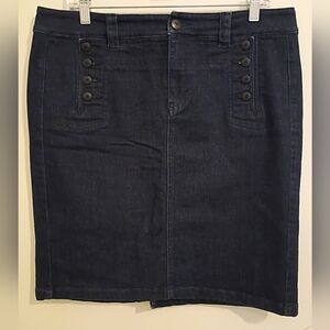 Ralph Lauren Dark Denim Pencil Skirt Sz 10